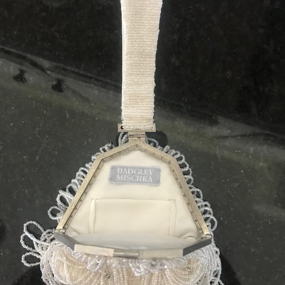 Badgley Mischka Silk Sequin Wrist Bag - Picture 2 of 8